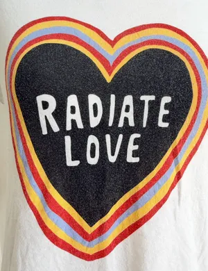 Michelle by Comune Radiate Love White Graphic Tee, Size XS, MSRP $25 thumbnail 4