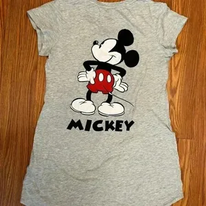 NWOT Disney Mickey Mouse 'Hey Mickey' Front & Back Print Tee Gray XL/XXL thumbnail 3
