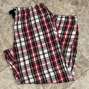Victoria’s Secret Women's Plaid Pajama PJ Pants Medium Red Black thumbnail 2