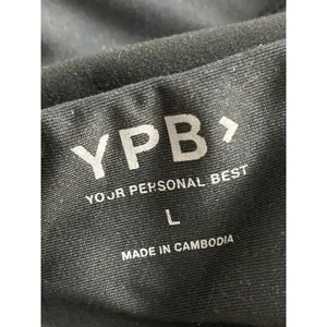 YPB Women's Black Sleeveless Cami Yoga Workout Running Athletic Crop Top Size L thumbnail 5