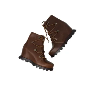 Sorel Joan Of Arctic‎ Wedge III Brown Leather Lace Up Boots Women Size 9 thumbnail 2