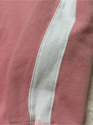 Victoria’s Secret light pink crewneck sweatshirt with white stripe woman’s small thumbnail 4