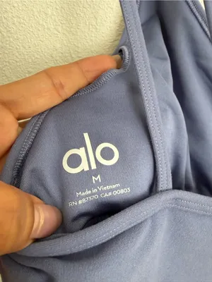 Alo Yoga Alosoft Suns Out Onesie Blue Gray Biker Romper M thumbnail 7