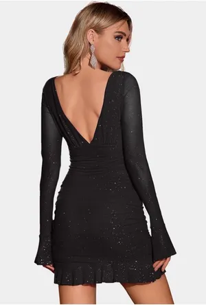 Black Cocktail Dress Size L thumbnail 1