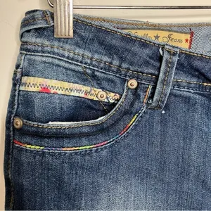 Y2K vanilla star jeans crop Bermuda style shorts‎ size 4 thumbnail 2