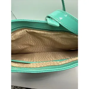 Kate Spade Metro Darby Crossbody Turquoise Aqua Die Cut Spades Patent Leather thumbnail 7