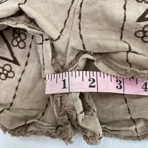 Free People XS Tan Brown Embroidered Boho Cotton Shorts Festival thumbnail 6