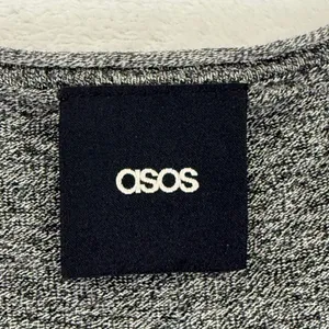 ASOS‎ Womens Gray Marl Long Sleeve Cotton T-Shirt Crew Neck Size Medium 02807490 thumbnail 2
