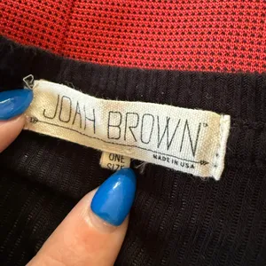 JOAH BROWN | Black Slouchy Rib Knit T Shirt One Size thumbnail 5