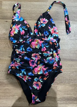 Floral One-Piece Swimsuit with tummy control thumbnail 1