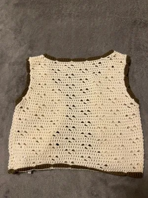 Crocheted Top️ White thumbnail 2