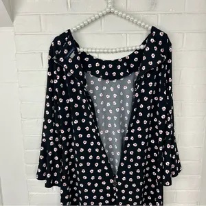Tommy Hilfiger Floral Print Stretch Mini Bell Sleeve Dress Size 12 thumbnail 10