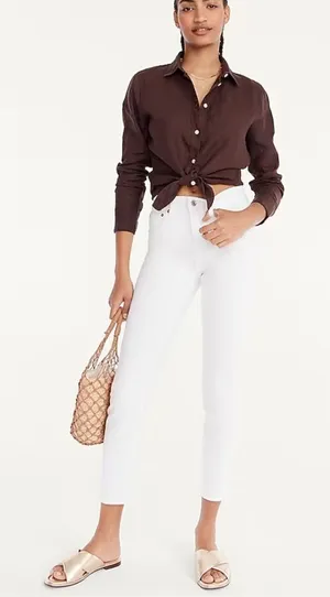 J. Crew Toothpick Skinny White Jeans Women’s 28 thumbnail 1