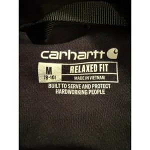 Carhartt Womens Relaxed Fit Hoodie Black‎ Logo Sleeve Sweatshirt TS0288 Medium M thumbnail 7