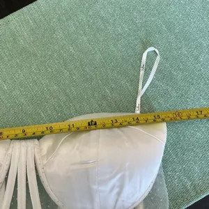 Lulus Strapless White Tulle Mini Dress Silver Glitter Size S D25 thumbnail 6