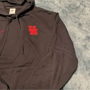 Nike Women's‎ Black University of Houston Hoodie with Red UH Logo Size Large thumbnail 5
