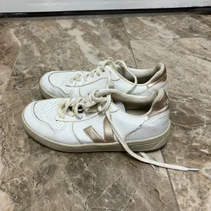 Veja White and Gold Sneakers thumbnail 3