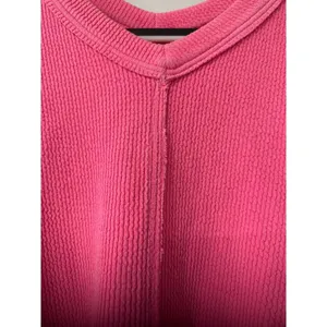 Aerie Wonder Texture V-Neck Sweatshirt | Small pink thumbnail 5