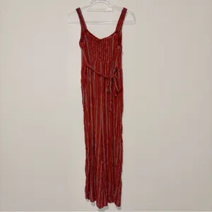 American Eagle‎ Striped wide leg jumpsuit red size medium thumbnail 2