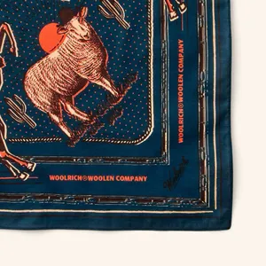 Adult nwt Western Graphic Cotton Bandana - Woolrich x Target Navy thumbnail 3
