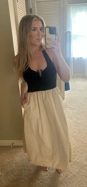 Sincerely Jules Two Toned Halter Maxi Dress thumbnail 1