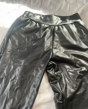 Size Medium Pleather Pants Black thumbnail 2