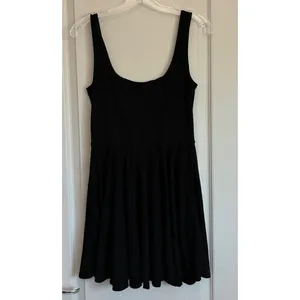 Reformation Dakota Knit Mini Dress Black Tencel‎ Lyocell Fit Flare Size M thumbnail 10