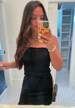She + Sky Suede Black Dress thumbnail 4
