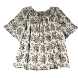 LOFT Womens LP White Split‎ Neck Short Flutter Sleeve Pullover Chiffon Blouse thumbnail 7