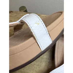 Vionic Ellie White Snake Embossed T-Strap Wedge Orthotic Sandals 7 thumbnail 9