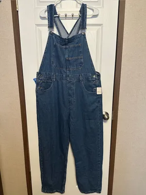 We The Free Medium Blue Denim Relaxed Overalls thumbnail 3