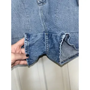 Madewell Denim Long Sleeve Romper Burnham Wash XXS Utility Workwear thumbnail 6