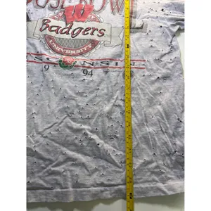 Furst of a Kind Wisconsin Badgers 1994 Rose Bowl Distressed Vintage T-Shirt Gray thumbnail 5