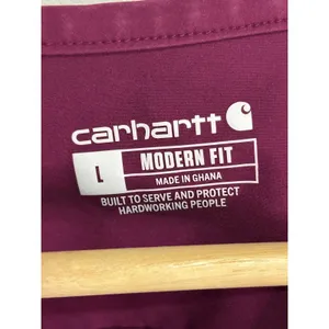 Carhartt Modern Fit Scrub Top Womens Large Purple HCA Florida Healthcare V-Neck thumbnail 10