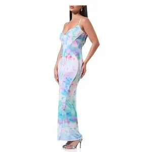 AFRM Alyson Mesh Panel Maxi Dress Size XS thumbnail 2