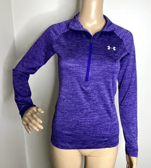 Under Armour Purple Quarter Zip Athletic Top thumbnail 1