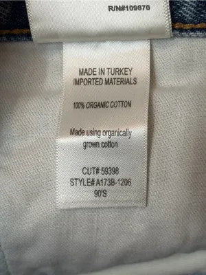 AGOLDE 90's Crop Mid-Rise light blue distress Loose Straight Jean denim size 28 thumbnail 12