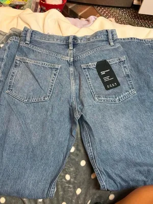 Massimo Dutti High-Rise Straight Leg Women's Jeans in Blue thumbnail 3