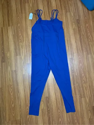NWT Universal Standard Next To Naked Game Activewear Bodysuit Blue Large thumbnail 4