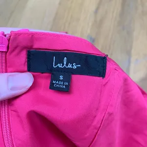 Lulus Hot Pink Tie-Strap Mini Dress 4D0818 Square‎ Neck Front Slit Size Small thumbnail 6