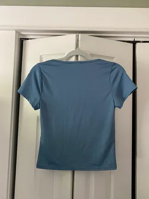 Live in the Moment Blue Crop Top thumbnail 3