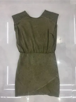 Sézane Ellen Dress in Vert Fade out thumbnail 4