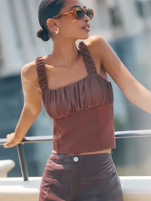 Anthropologie Shirred Bust Tank thumbnail 1