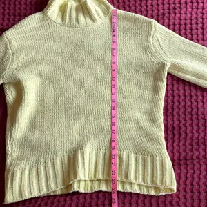 Women’s Philosophy Republic Clothing Yellow Turtleneck Sweater Ribbed Knit Size S thumbnail 7