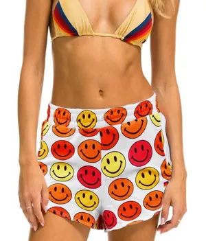 Aviator Nation SMILEY BINGO LOUNGER SHORT - WHITE thumbnail 1