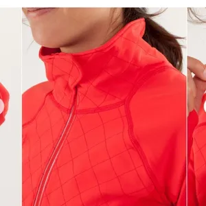 Lululemon Run Toasty Tech Pullover Love Red Size 6 1/4 Zip Running Jacket Shirt thumbnail 4