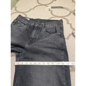 GAP High Rise Stride Fast Stride Black Cuffed Jeans Women’s Size 6 Short thumbnail 7