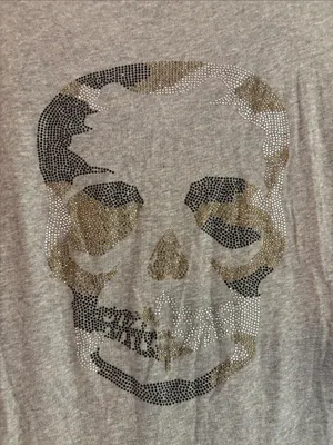 Zadig & Voltaire Tunisien Glitter Skull Henley Large thumbnail 4