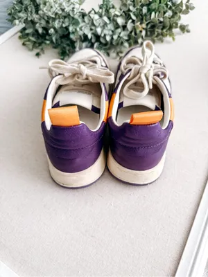 Steve Madden Everlie Purple & White Leather Sneakers | Women’s Size 6 thumbnail 2