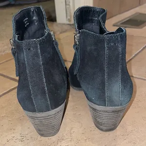 Frye & Co Black Judy Double Zip Suede Booties thumbnail 6